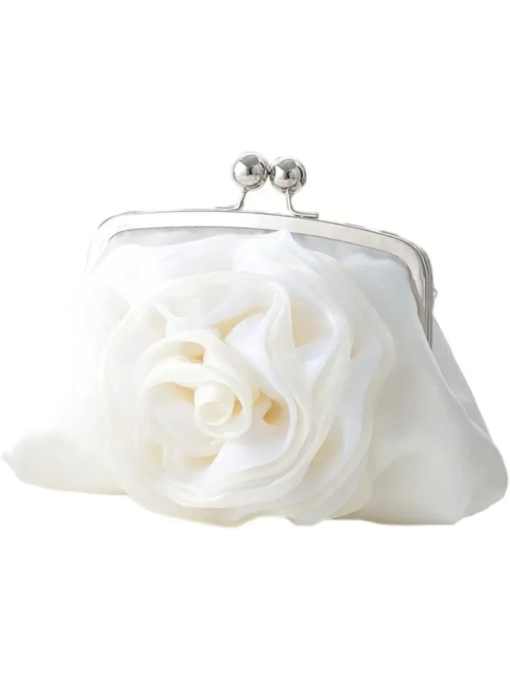 Floral Evening Clutch Purse with Detachable Chain Strap - Perfect for Weddings